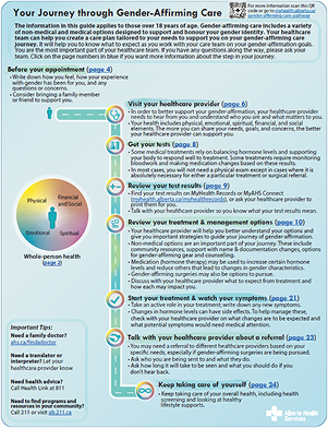 Gender-affirming care pathway map